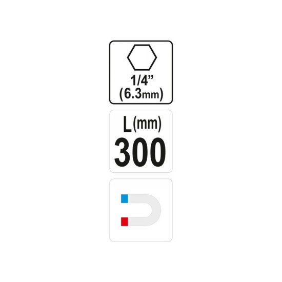 YATO Bithegy tartó mágneses 1/4" 300 mm