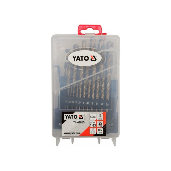 YATO Csigafúró készlet 25 részes 1-13 mm HSS Co