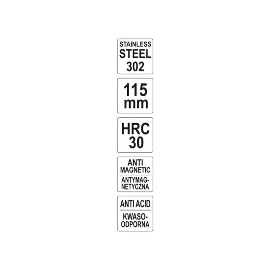 YATO Csipesz hajlított 115 mm HRC30