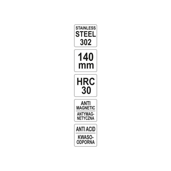 YATO Csipesz hegyes 140 mm HRC30