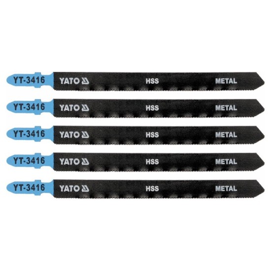 YATO Dekopírfűrészlap fémre T-befogás 21TPI 130/1,0 mm HSS (5 db/cs)