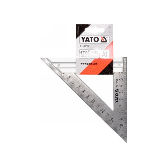 YATO Derékszög vonalzó 170 mm inox