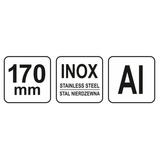 YATO Derékszög vonalzó 170 mm inox