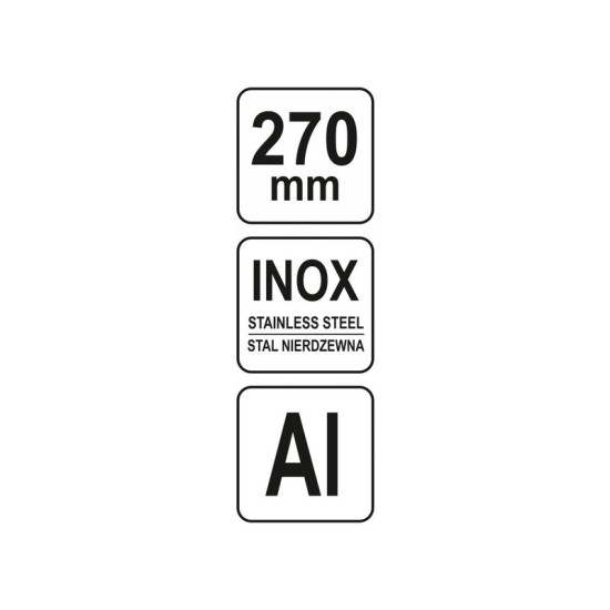 YATO Derékszög vonalzó 270 mm inox