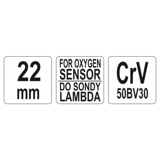 YATO Dugókulcs lambda szondához 22 mm CrV