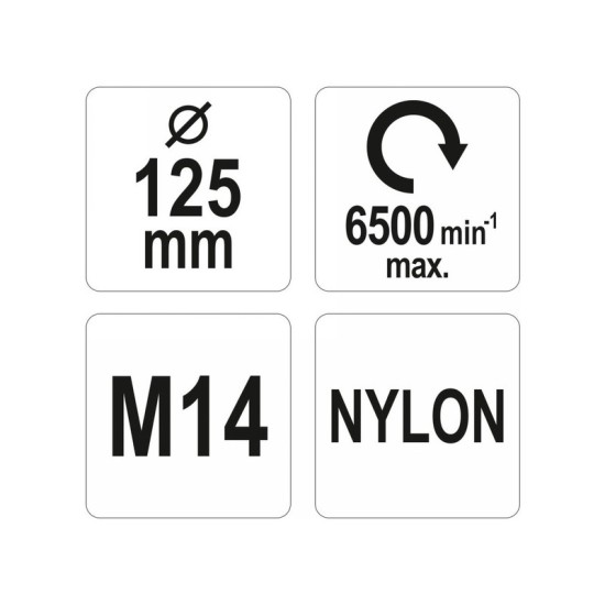 YATO Fazékkefe Nylon M14 125mm