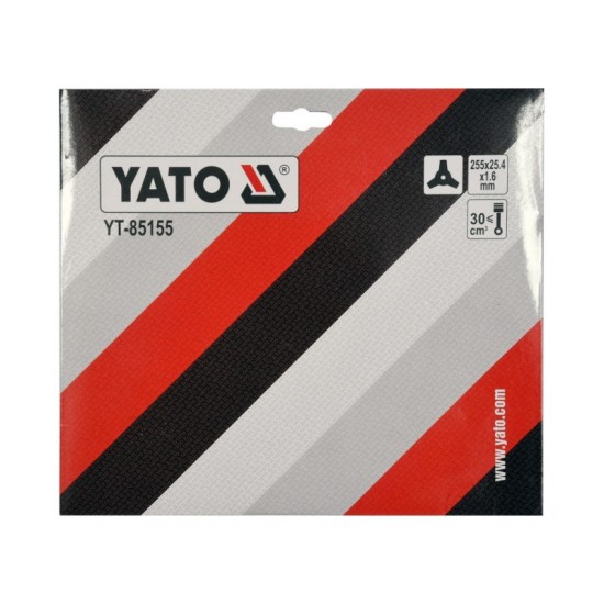 YATO Fűkasza kés háromágú 255 x 25,4 x 1,6 mm