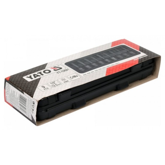 YATO Gépi bit Ribe dugókulcs készlet 9 részes 1/2": RM5-RM14