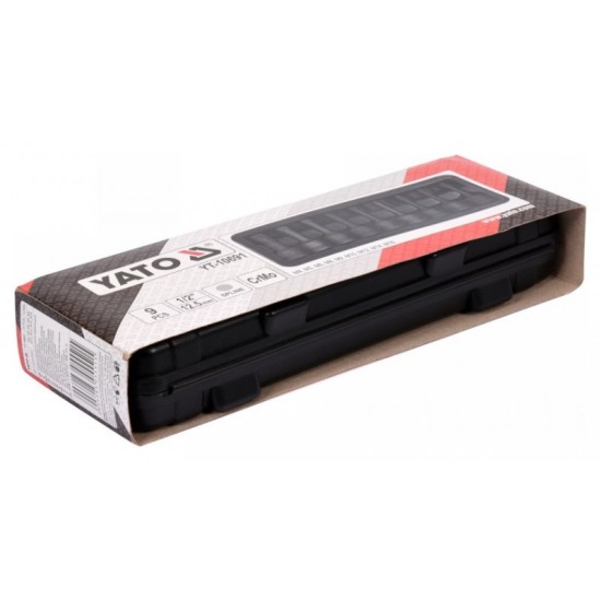 YATO Gépi bit Spline dugókulcs készlet 9 részes 1/2" M4 - M16