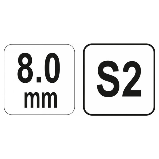 YATO Gömbfejű imbusz T-kulcs 8,0 mm / 22 x 200 mm S2