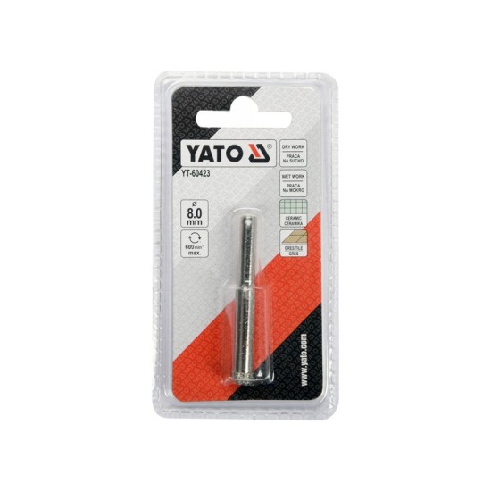YATO Gyémánt körkivágó 8 mm vizes/száraz