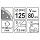 YATO Gyémánt vágótárcsa 125 x 2,2 x 8,0 x 22,2 mm szegmentált