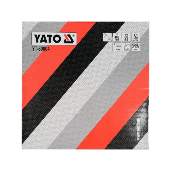 YATO Gyémánt vágótárcsa 400 x 3,6 x 10,0 x 25,4 mm szegmentált