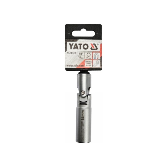 YATO Gyertyakulcs csuklós csatlakozóval 3/8" 10 mm / 88 mm CrV