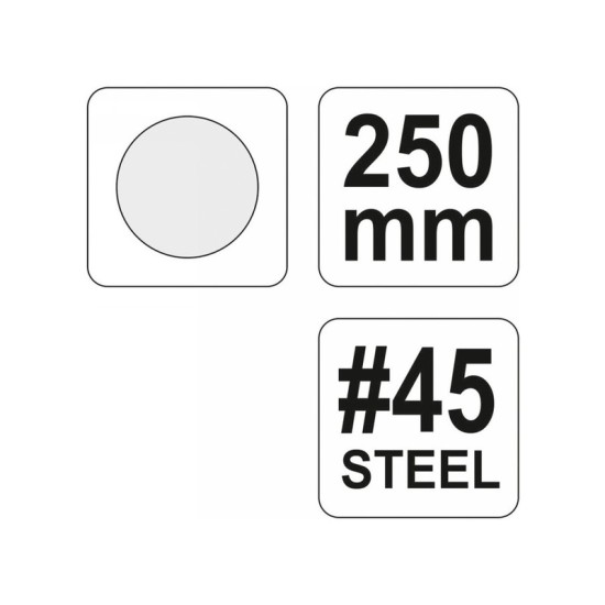 YATO Kerek ráspoly 250 mm / # 45 durva