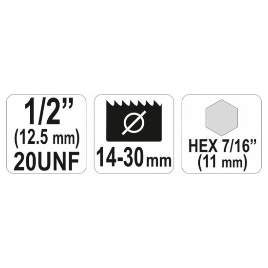 YATO Körkivágó központosító Hex 1/2" 19-29 mm YATO Körkivágó központosító Hex 1/2" 19-29 mm