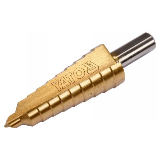 YATO Lépcsős fúró 6-20 mm 10 lépcsős HSS titán-nitrid YATO Lépcsős fúró 6-20 mm 10 lépcsős HSS titán-nitrid