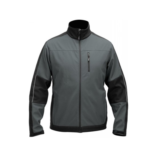 YATO Munkavédelmi softshell kabát szürke-fekete XL-es méret 3 zsebes