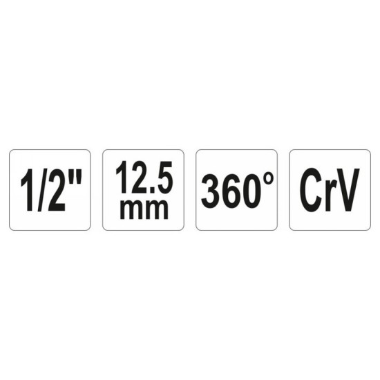 YATO Nyomaték szögmérő 1/2" CrV