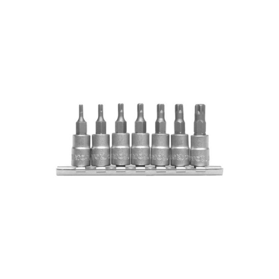 YATO Torx bithegy készlet dugófejjel 1/4" speciál 7 részes (TS10-15-20-25-27-30-40)
