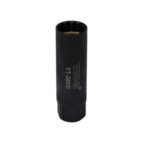 YATO Vékonyfalú gyertyakulcs 3/8" 14 mm / 63 mm