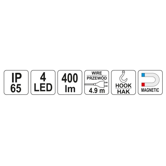 YATO LED műhelylámpa 4W 400lm YATO LED műhelylámpa 4W 400lm