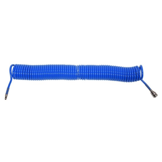 Pneumatikus tömlő (spirál) gyorscsatlakozóval 6,5 mm x 10 mm x 15 m 1,2 MPa YATO
