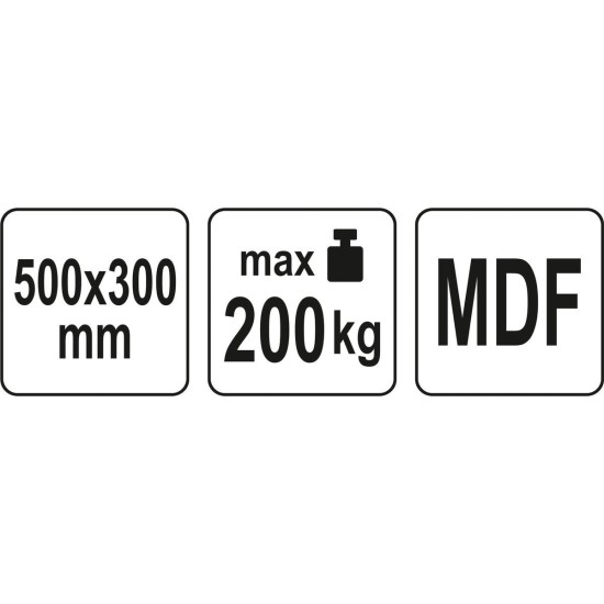 Áruszállító kocsi 500 x 300 mm 200 kg YATO