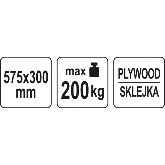 Áruszállító kocsi 575 x 300 mm 200 kg YATO