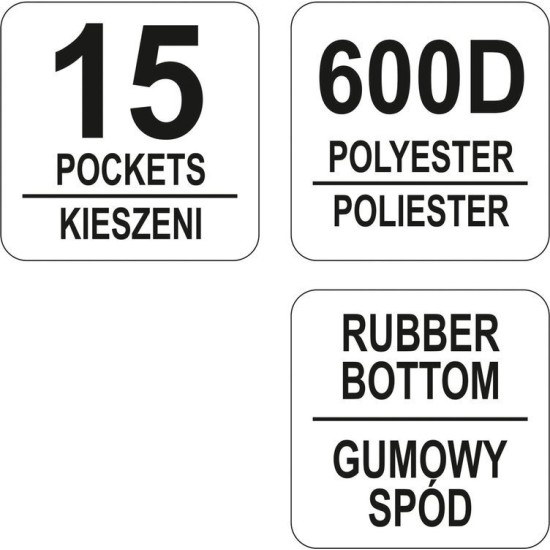 Szerszámtartó táska 15 zsebes YATO