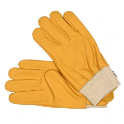 YATO bőr munkavédelmi kesztyű, sárga