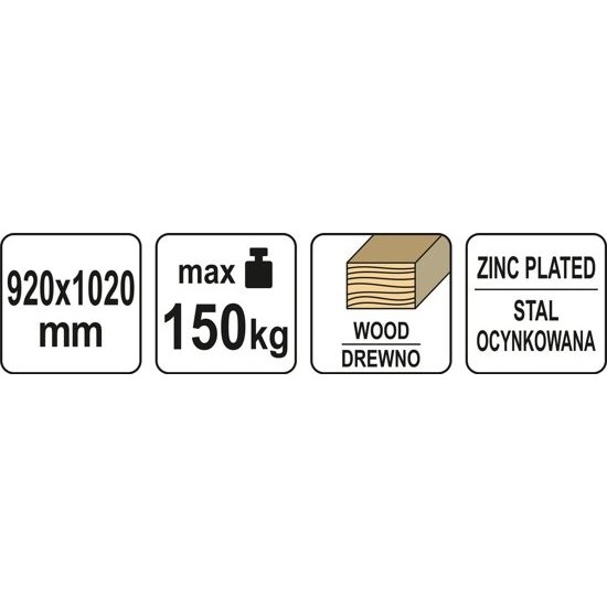 Összecsukható fűrészbak 150 kg YATO