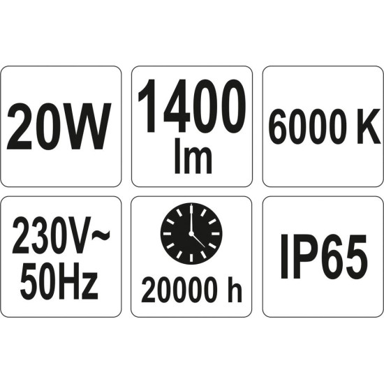 LED fényvető 20 W 1400 Lm YATO