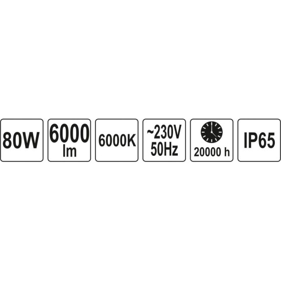 YATO COB LED reflektor 80W 6000lm YATO COB LED reflektor 80W 6000lm