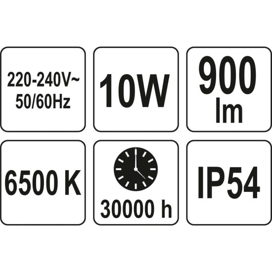 Elektromos LED fényvető mozgásérzékelős 10 W YATO