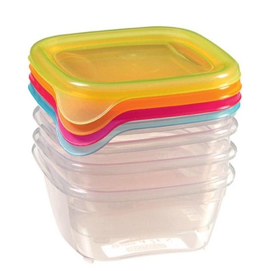 Curver® Fresh&Go 4x 0,25 l ételhordó, mix, 11 x 9 x 11 cm