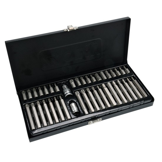 Torx és imbusz bit készlet 40 részes (1/2"-3/8" H4-H12, M5-M12, T20-T55) YATO
