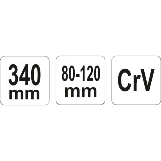 Állítható csapos körmös kulcs 80-120 mm / 340 mm CrV YATO