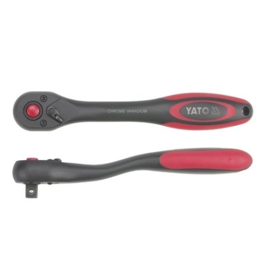 Racsnis hajtószár 1/4" 144 mm 72T hajlított szár CrV YATO