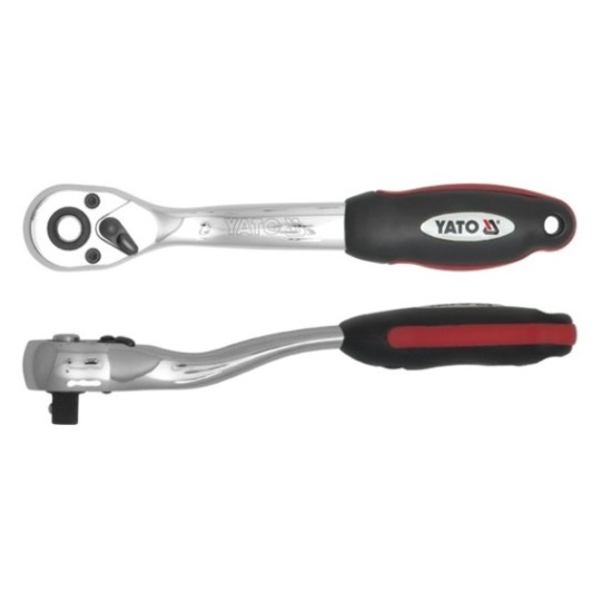 Racsnis hajtószár 1/2" 250 mm 72T hajlított szár CrV YATO