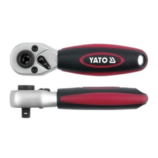 Racsnis hajtószár 1/4" 136 mm 72T, 10 mm bit és dugókulccsal CrV YATO