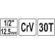 Racsnis hajtószár 1/2" 30T lépcsős radiátor kulcshoz CrV YATO