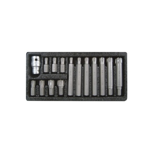 Bit készlet 15 részes RIBE M6-M14 L=30 mm 1/2" YATO
