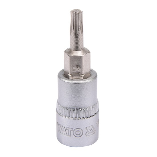 Bithegy dugófejjel T15 1/4" 37 mm CrV YATO