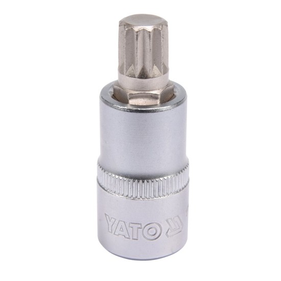 Bithegy dugófejjel SPLINE M12 1/2" 55 mm CrV YATO