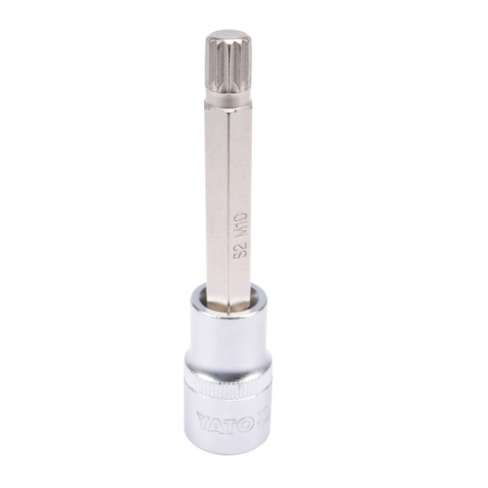 Bithegy dugófejjel SPLINE M10 1/2" 100 mm hosszú YATO