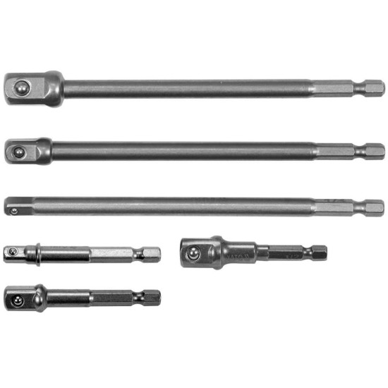 Dugókulcs adapter bitbefogású készlet 6 részes 1/4" - 3/8" - 1/2" YATO