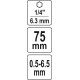 Gyorstokmány adapter bitbefogás 1/4" 0,5-6,5 mm YATO