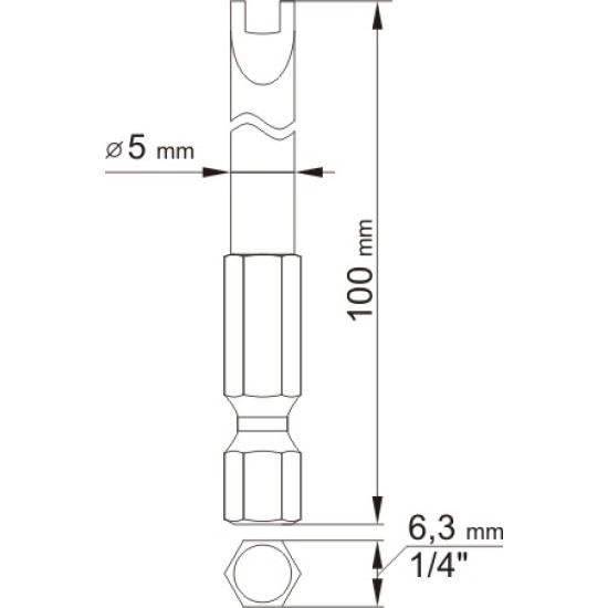 Bithegy spanner NR4 + NR8 1/4" 100 mm 2 db/bl YATO