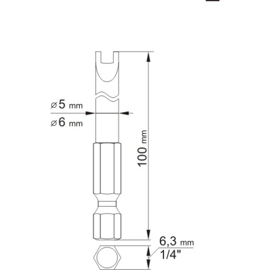 Bithegy spanner NR6 + NR10 1/4" 100 mm 2 db/bl YATO